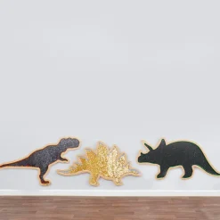 Til Børneværelset|Mindfulness For Børn< Vægpanel m. pailletter - Dinosaurer, 3 stk