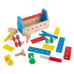 Legeværktøj<Melissa & Doug Værktøjskasse i træ med indhold