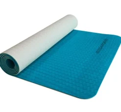 Mindfulness For Børn|Børneyoga< Yogamåtte 183 x 61 cm - Blå/Grå