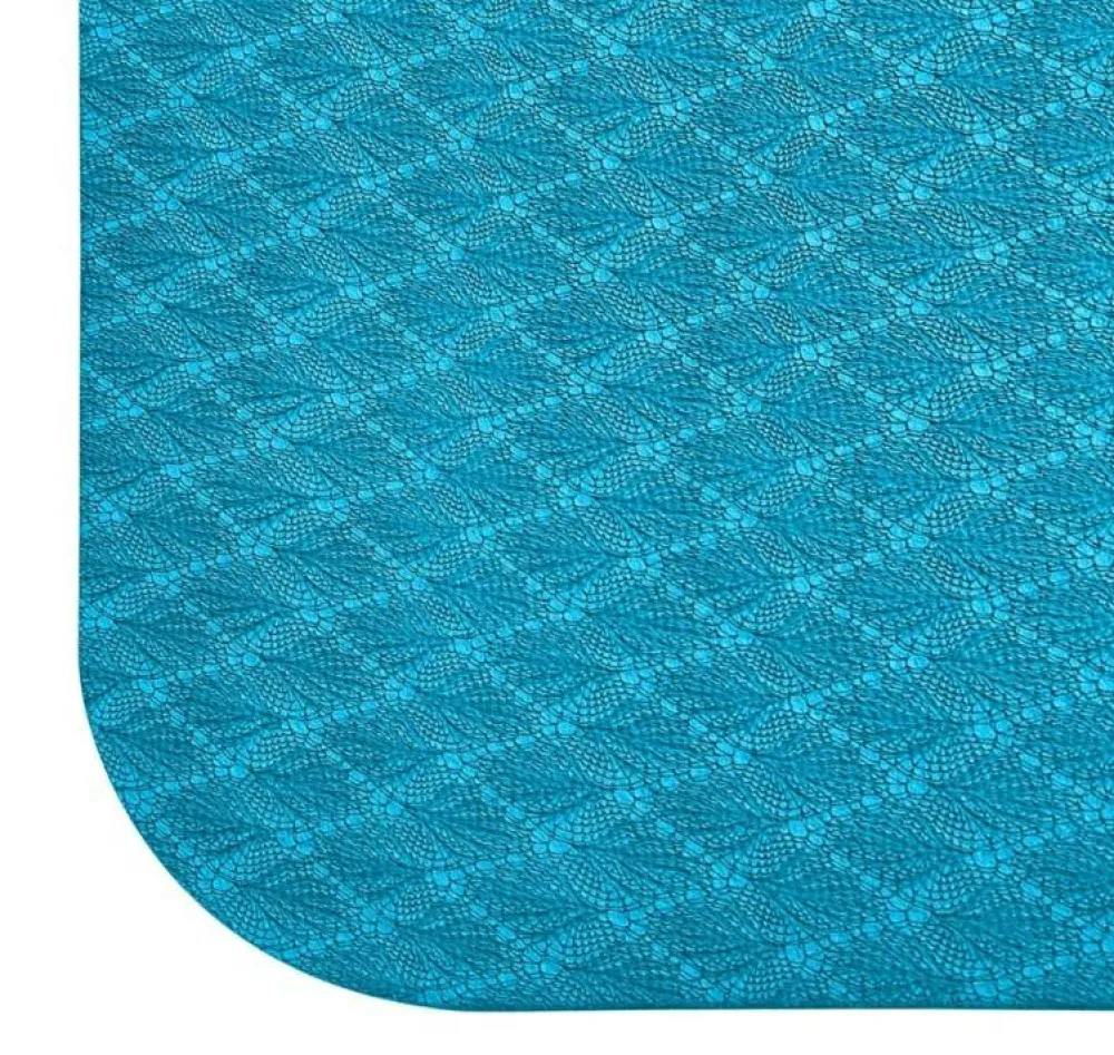 Mindfulness For Børn|Børneyoga< Yogamåtte 183 x 61 cm - Blå/Grå